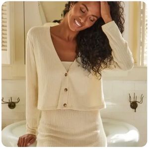 Saylor Womens Oat Cream Tirzah IV Sweater Cardigan Size Small